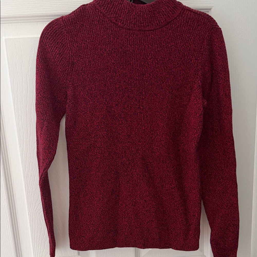 Karen Scott Women's Burgundy Turtleneck Sweater